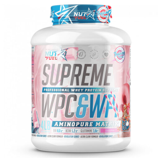 NutriFuel SUPREME WHEY + ISO AminoPure 1.8 kg choco blanc fraise